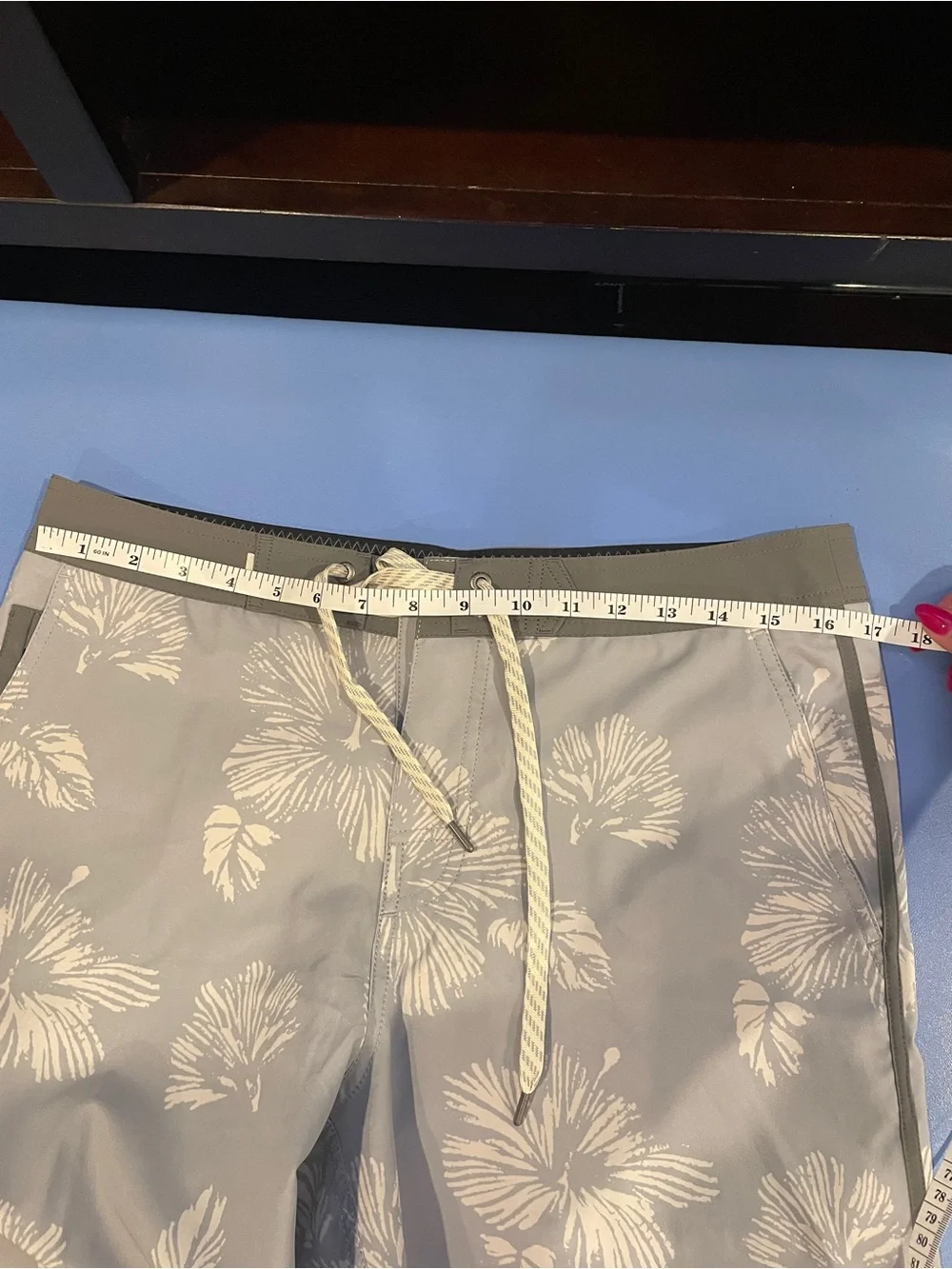 Vuori Grey Floral Unlined Boardshorts